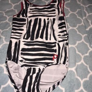 “Mascara striped” Plum practice wear leotard